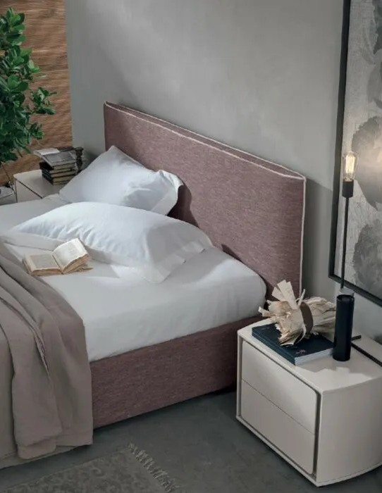 Letto imbottito sfoderabile Tomasella ZENO - singolo, piazza e mezza, matrimoniale, con o senza contenitore
