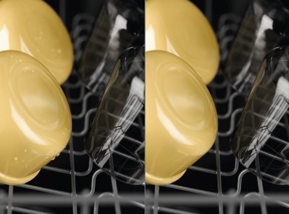 esempio di risultato con funzione lavastoviglie AirDry