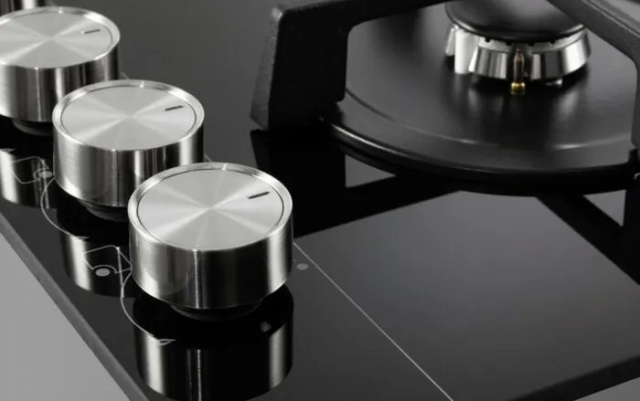 De Longhi NSL575NC Life gas hob - 75 cm, built-in 56 x 48, also flush-mounted, 5 burners, black glass ceramic with high thermal resistance, 5 gas burners including 1 double crown 3.8 kW. Immediate shipping.