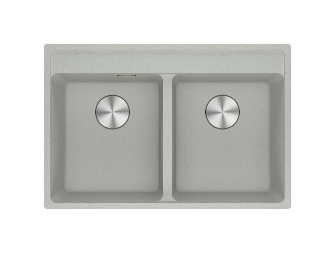 Lavello Franke MRG 620-35-35 TL Maris, 2 vasche, incasso standard, 76 x 51, alluminio