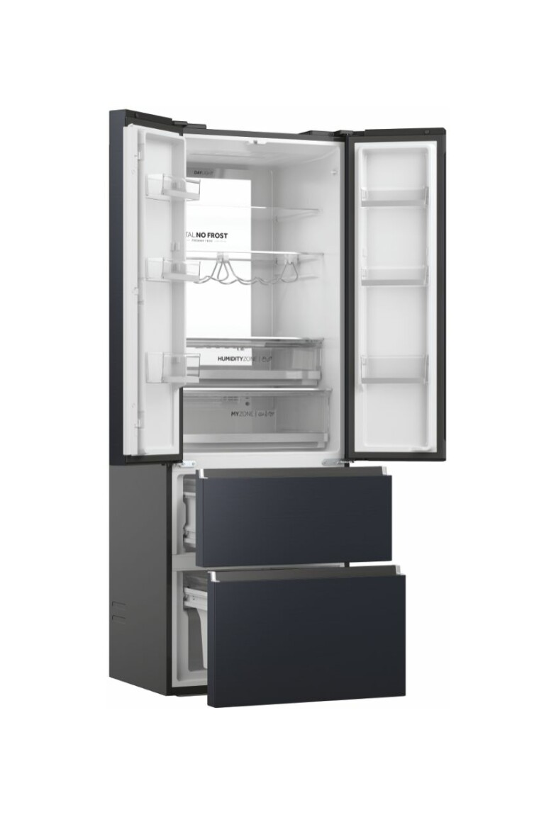 Choose a free-standing refrigerator: Haier HFW7720ENMB - Fd 70 Serie 7 4-door refrigerator with freezer - cm. 70 hours 201 - lt. 477 - black