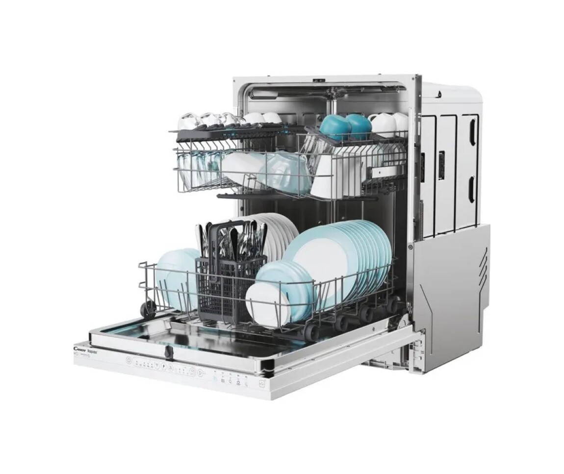 Candy CI 3E53L0W Rapido' - Lavastoviglie integrata totale cm. 60, 13 coperti, spedizione immediata, visione degli interni