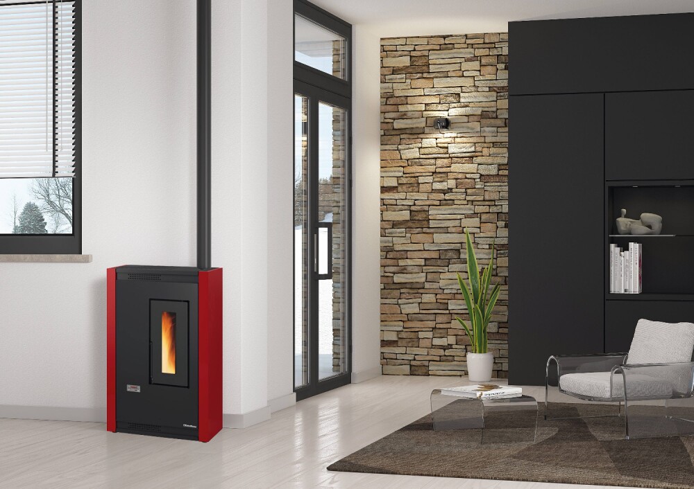 LUISELLA 5.0 - Extraflame Nordica slim ventilated pellet stove 5 kW - 146 m³ heatable