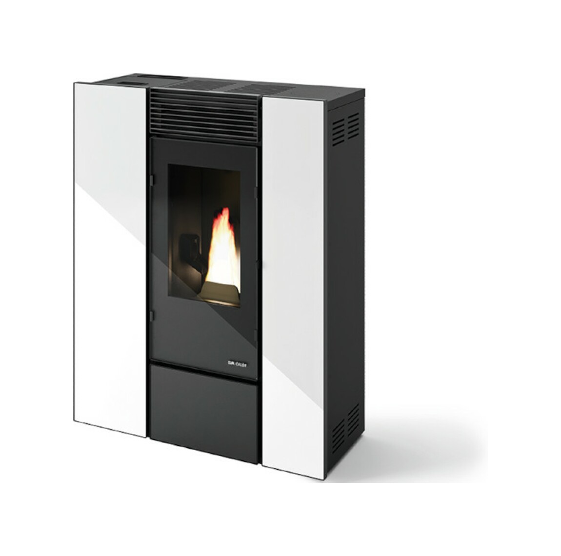 DENISE Stufa a pellet Eva Calòr slim ermetica con canalizzazione indipendente - 10 kw - 300 m³