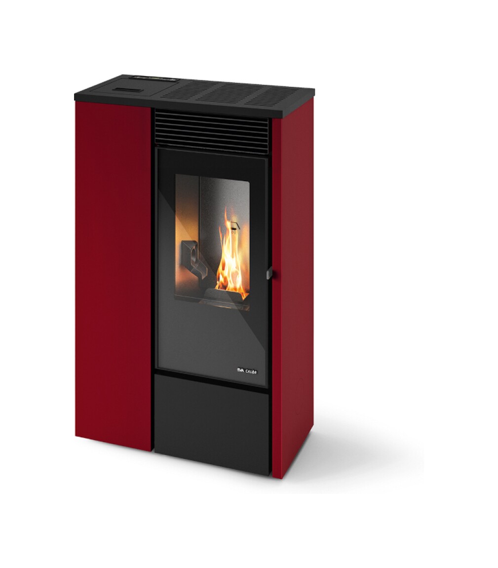 VANESSA - Stufa a pellet Eva Calòr ermetica slim - 8 kw - 200 m³ riscaldabili
