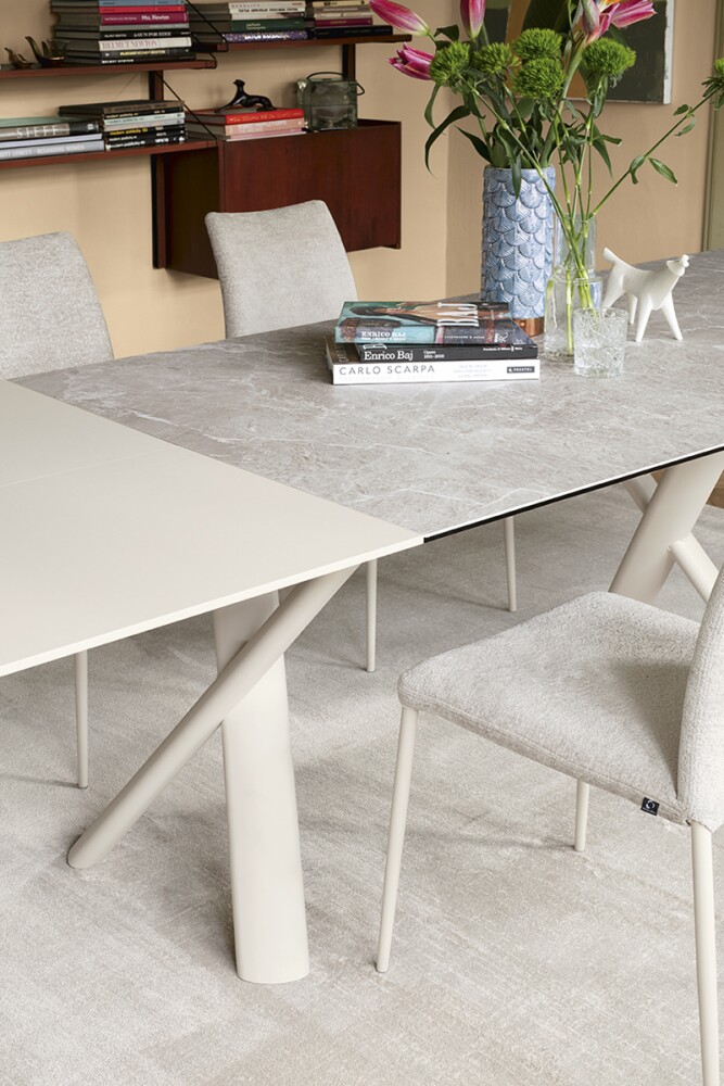 connubia tables best-selling - MASTER - Extendable table with metal frame and ceramic top